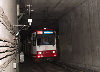 Messeinrichtung in der U-Bahn von Dortmund